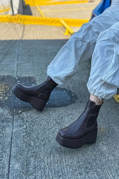 SHOEBELLAS Дамски гумени ботуши Dylan Bitter Brown