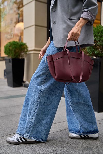 Madamra Claret Red Damen-Shopper-Tasche – Hand- und Umhängetasche