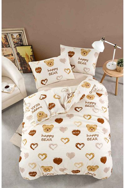 Tabu Home Σετ Παπλωματοθήκη Μονή Καρδιά Ranforce Teddy Bear
