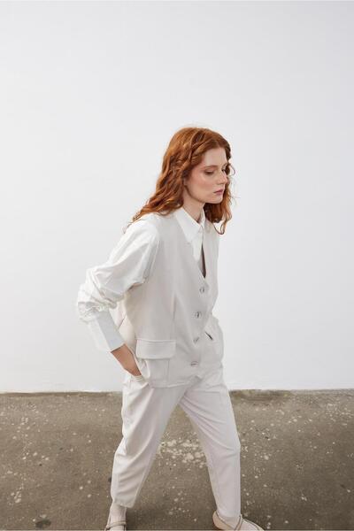 Fahhar Oversize Women's Vest Stone