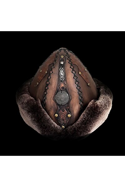 Shark Anatolia Broșă rotundă din metal cu împânzire Ertuğrul Gazi - Piele aut...