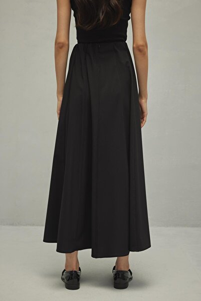 Fahhar Black Piping Skirt