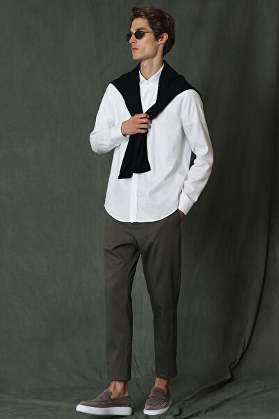 Lufian Bogar Spor Erkek Chino Pantolon Slim Fit Yeşil