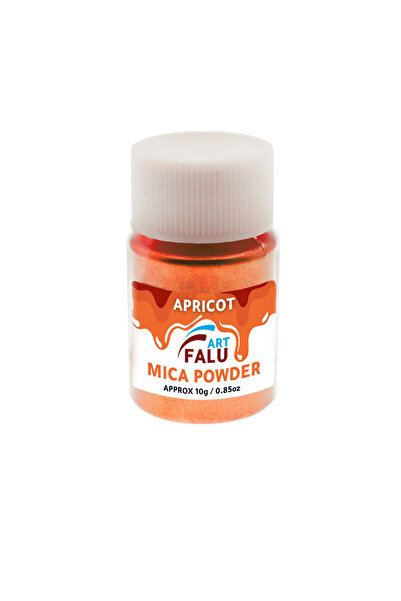 Falu Art مسحوق الميكا 10 جرام للراتنج والشموع والصابون - مشمش