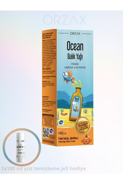 Ocean Omega 3 Portakal Aromalı Balık Yağı (Fish Oil) Şurup 150 ml omega 3 yağ...