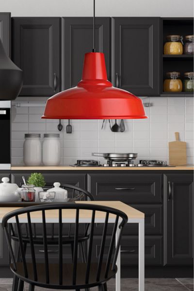 Art&Gift Grand Red Metal - Single Chandelier Pendant Lamp Lighting Chandeliers