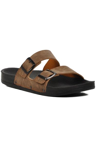 Pierre Cardin Men's Buckle Double Banded Pc-7241 Slippers