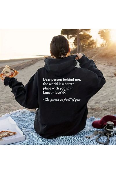 Moda Glo Unisex Dear Person Written Sweatshirt