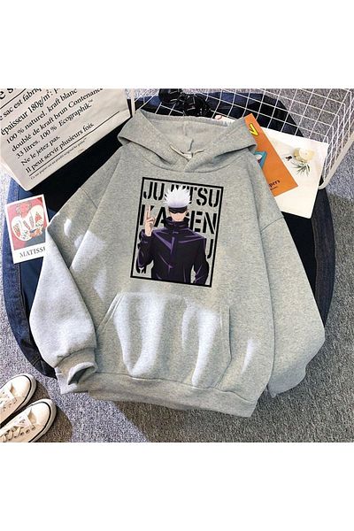 Moda Glo Унисекс суитшърт с щампи на джу-джуцу с аниме