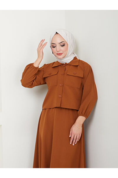 VOLT CLOTHİNG Női sapkás ing szoknya szett