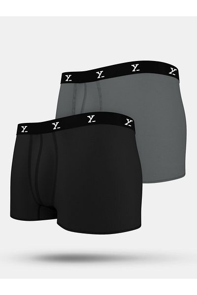 XYXX By Styli Pack of 2 - Logo Waistband Detail Trunks