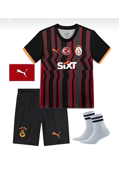 Alaturka Mix Gâlâtasarây'2024/25-M.İcardi' 9 Alternatif Siyah Çocuk Forması M...