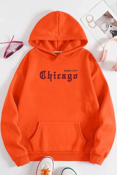 Moda Glo Unisex Windy City Chicago Hooded Sweatshirt