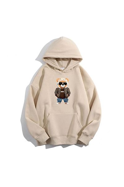 Moda Glo Φούτερ με κουκούλα Unisex Bruh Bear