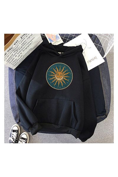 Moda Glo Hanorac unisex cu imprimeu Shining Sun