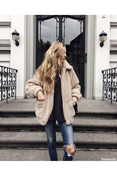 CNG MODA plush coat with zipper