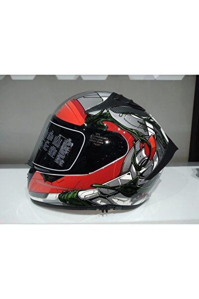 MTS KASK MTS PRO 801 WAR GÜNEŞ GÖZLÜKLÜ MAT GRİ/KIRMIZI