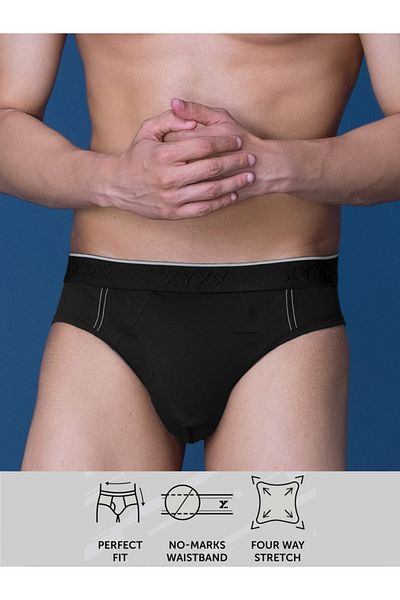 XYXX By Styli Cotton Stretch Brief with Branded Elastic