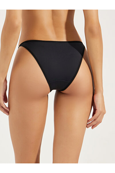 Styli Side Heart Metal Trim Mesh Brazilian Brief