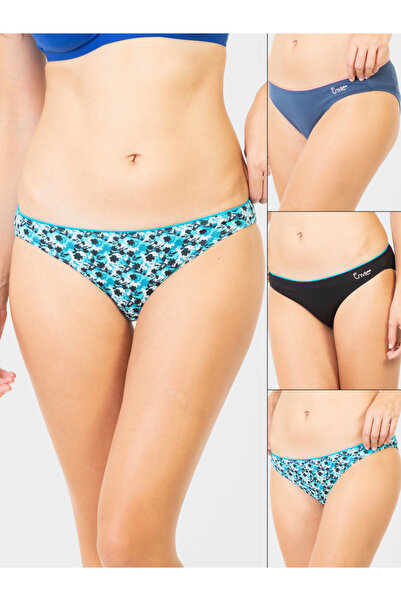 Envie By Styli مجموعة من 3 بيكيني قطني بطبعة زهور