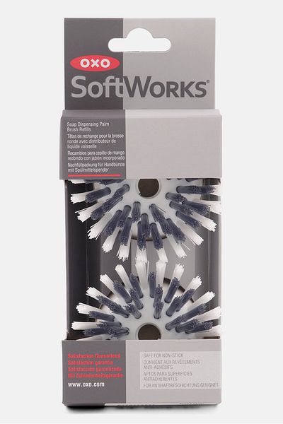 Oxo 2 Pieces Good Grip Soap Dispensing Palm Brush Refills, White