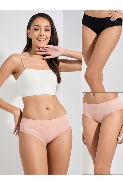 Styli Pack of 2 - Textured Seamless Bikini