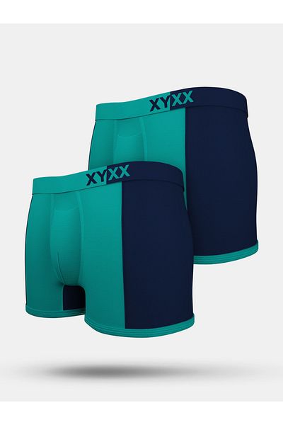 XYXX By Styli Pack of 2 - Colorblock Modal Trunks