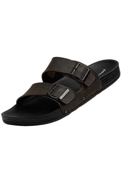 Pierre Cardin Men's Buckle Pc-7241 Double Band Slippers
