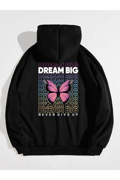 Moda Glo Унисекс суитшърт с щампа Dream Big