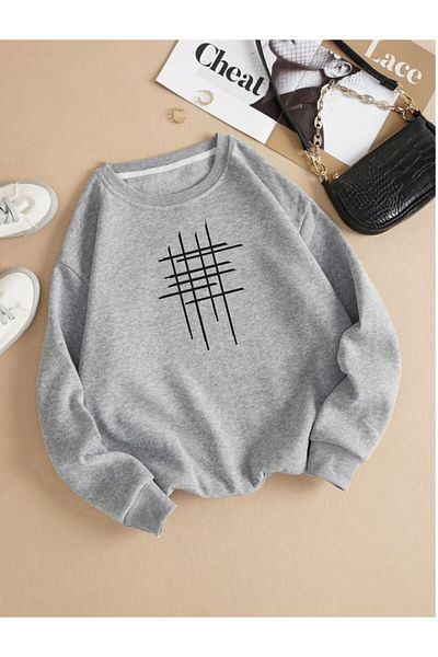 Moda Glo Βαμβακερό φούτερ με στάμπα Unisex Hashtag