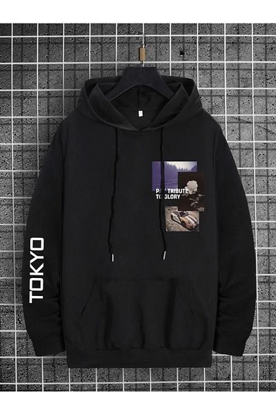 Moda Glo Hanorac unisex cu mânecă Tokyo Written