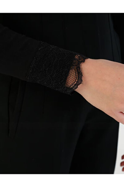 Differenza Black Lace Combed Cotton Sleeve