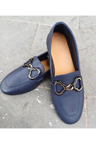 Venüs 24023529 y Women's Genuine Leather - Buckle Loafer Shoes
