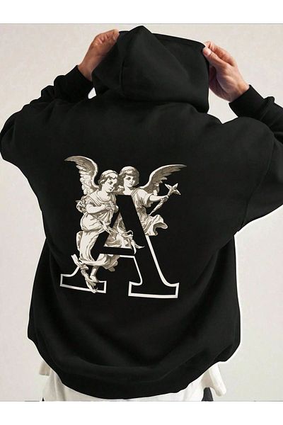 Moda Glo Unisex Φούτερ με στάμπα αγγέλου