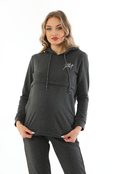 BIG LESSON Flexible and Adjustable Abdominal Banded Maternity Tracksuit Set - Breastfeeding Detailed