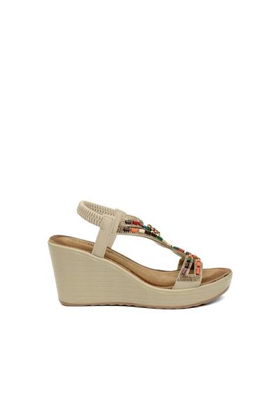 Guja 24Y156-2 Women's Stoned High Wedge Sole Sandals
