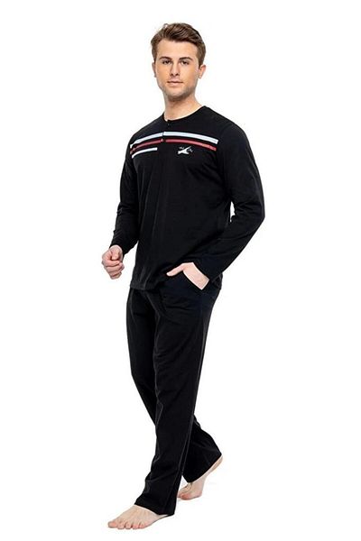Mod Collection 100% Cotton Large Size Men's Pajama Set