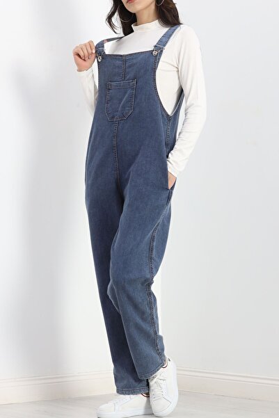 Moka Shopin Mokashopin Lycra Dark Blue Denim Salopet - 20415.1778