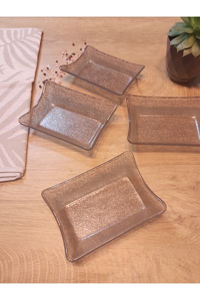 Zuzu 4-piece Spotted Glass Set - Presentation, Breakfast - 13.5*9.5