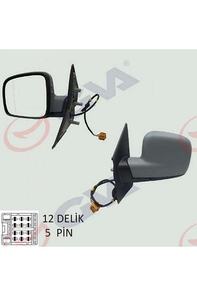 GVA Exterior Rearview Mirror Left Transporter T5 Caravelle 04 Electric Heated Lined Asferik 5 Plugs Vm Zrnet
