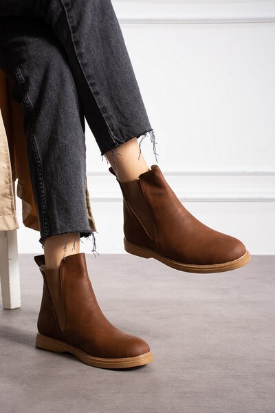 AlbiShoes Kadın Sıcak Astar Kaymaz Taban Zümrüt Kumaş Rahat Lastikli Kolay Giyim Casual Kadın Bot