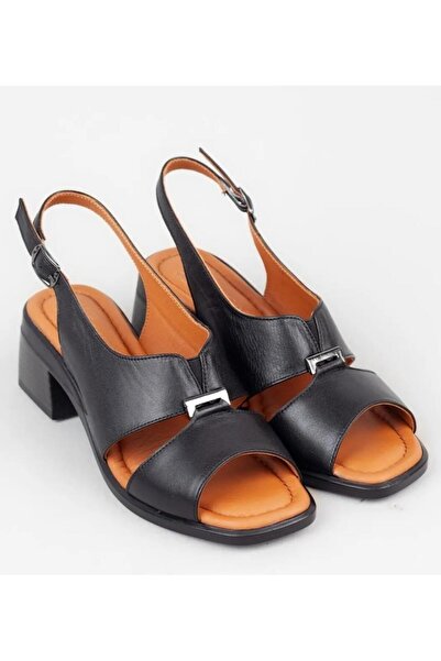 Venüs 2311510 y Women's Genuine Leather - Thick Medium Heel Summer Shoes