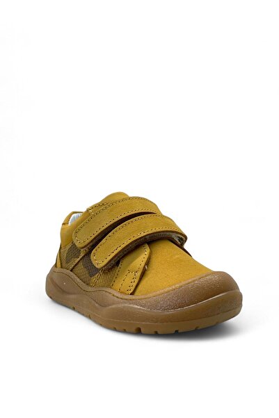 Tuğba Ortopedi 159 Orthopedic 100% Genuine Leather Baby Boy Yellow First Step Shoes