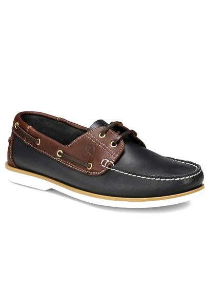 lumberjack 101080067 Men's Navy Blue-Coffee-White Genuine Leather Navigator