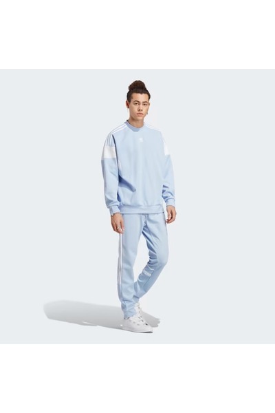 adidas Adicolor classics cutline man blue sweatpants erkek mavi eşofman altı IC9262 ( Dar kesim)