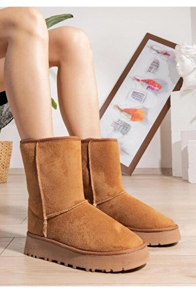 Kuum London K11y04 Kadın Içi Tüylü Kalın Taban Uzun Boy Ug Bot