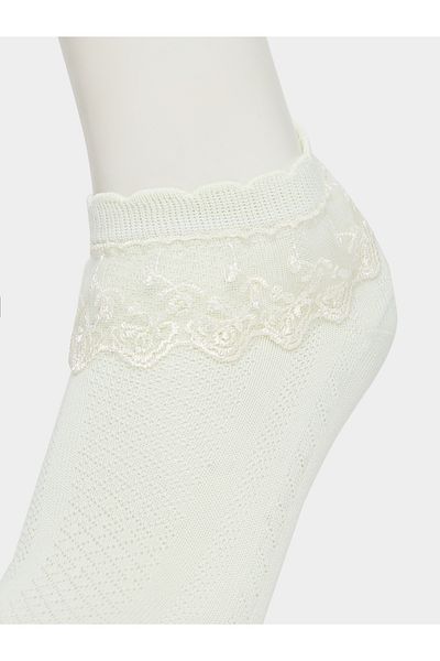 Styli Lace Insert Knit Socks