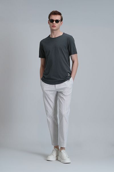 Lufian Ανδρικό Πράσινο Βασικό T-Shirt - Junya