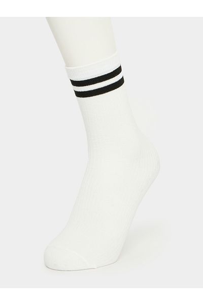 Styli Double Striped Mid Calf Length Socks