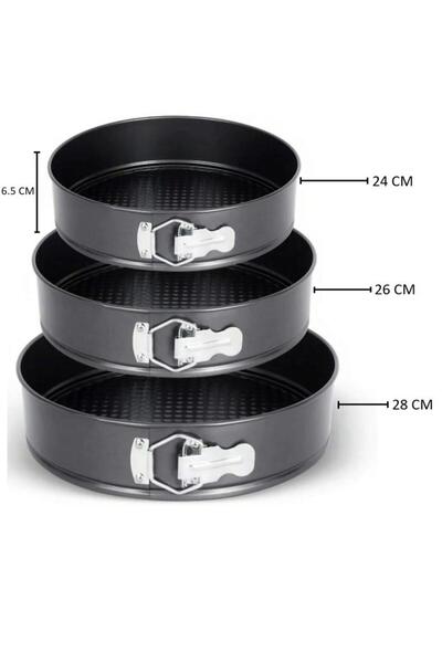 Kapris 3 Pieces Clamped Cake Mold Set 24-26-28 cm Kap-520